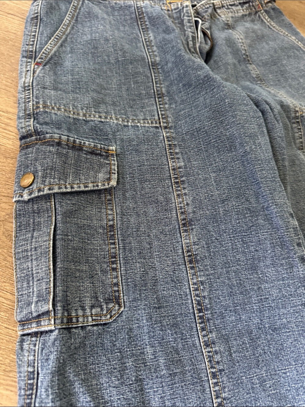 Ralph Lauren Vintage Denim Cargo Jeans - Picture 2 of 8
